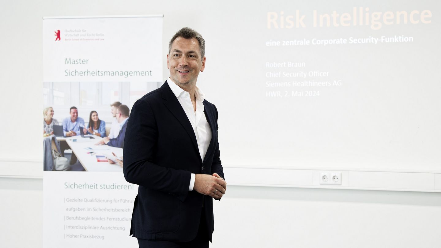 Vortrag Robert Braun, Sicherheitschef des DAX-Unternehmens Siemens Healthineers
